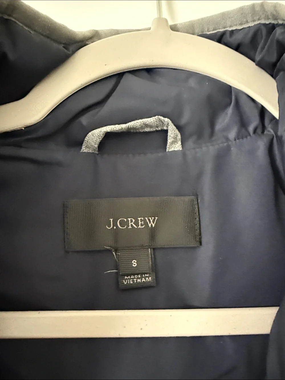 J. Crew Gray Quilted Women's Puffer Vest with Gold Hardware